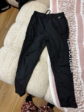Octobers Very Own Black Windbreaker Track Pants